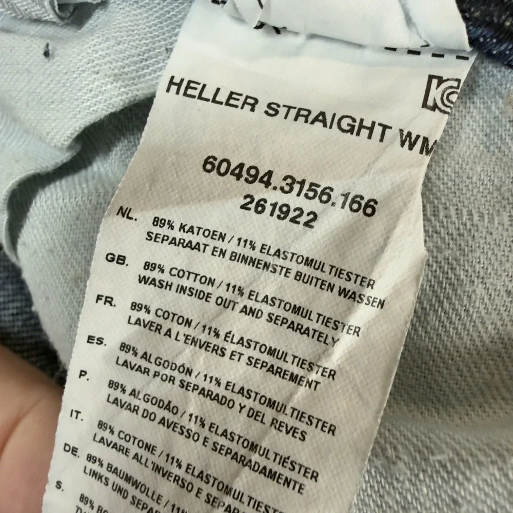 G Star‎ Raw Jeans Womens 30x32 HELLER STRAIGHT Low Rise Y2K Faded Opium Logo